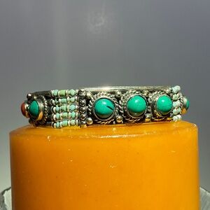 NWOT TIBETAN SILVER Turquoise and Coral Women's Bracelet
